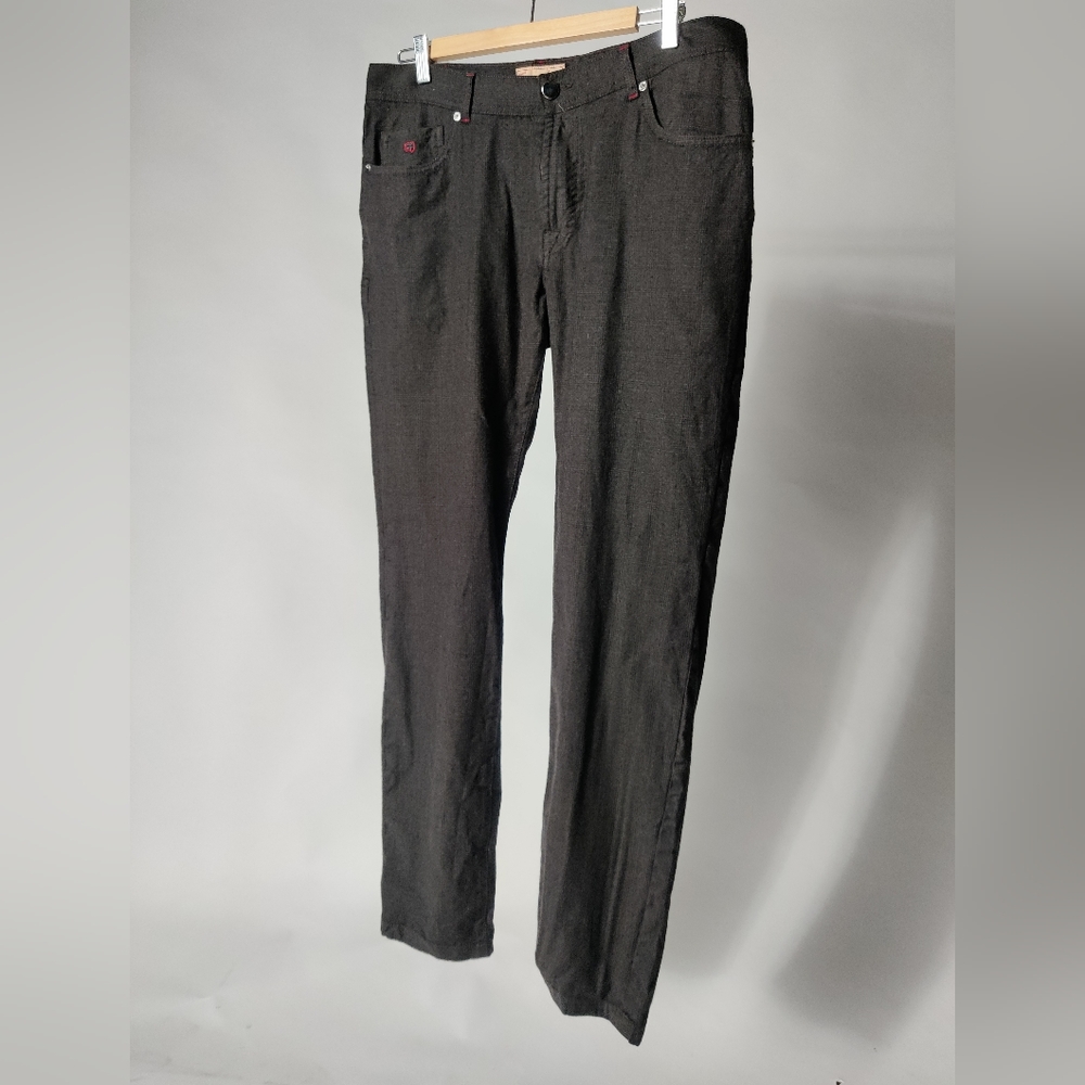 Marco Pescarolo wool slim fit men's pattern pants size 33